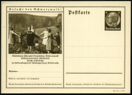 Schömberg 1936 6 Pf. BiP Hindenbg., Braun, Sonderform  "Besucht Den Schwarzwald!": Schömberg..Kindersanatorium, Kinder-R - Non Classés