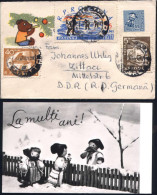 RUMÄNIEN 1962 55 B. Glückwunsch-U. "Puppe" Blau: Teddy/Weihnachtzweig Mit Amtl. Inhalt (Foto-Kärtchen!) Kpl. + Zusatzfra - Non Classés