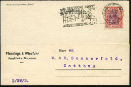 FRANKFURT (MAIN)/ *1*/ DEUTSCHE KUNST/ AUSSTELLUNG 1922 (9.6.) Seltener MWSt = Jugendstil-Ausstellung-Komplex Darmstadt  - Sonstige