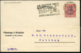 FRANKFURT (MAIN)/ *1*/ DEUTSCHE KUNST/ AUSSTELLUNG 1922 (9.6.) Seltener MWSt = Jugendstil-Ausstellung-Komplex Darmstadt  - Autres