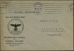 HAMBURG 1/ C 1943 (6.9.) Band-MaSt Auf Dienst-Bf.: FdAR/ Kunsthistor. Seminar/der/ Hansischen Universität/Kunsthalle.. ( - Autres