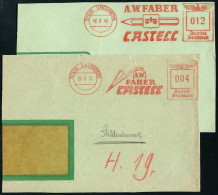 STEIN B NÜRNBERG/ A.W.FABER/ CASTELL 1937/42 2 Verschiedene AFS Francotyp = Je Bleistift , 2 Klar Gest. Teil-Vorderseite - Otros