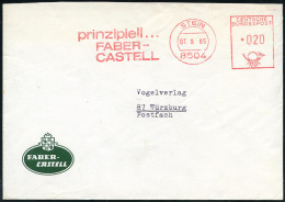 8504 STEIN/ Prinzipiell.../ FABER/ CASTELL 1985 (7.9.) AFS Francotyp Auf Firmen-Bf. Mit Firmen-Logo (Dü.E-26) - KUNSTTEC - Andere