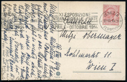 ITALIEN 1914 (19.8.) Band-MWSt: VENEZIA/FERROVIA/XI ESPOSIZIONE/ INTERNAZIONALE D'ARTE.. = 11. Internat. Kunst-Biennale, - Autres & Non Classés