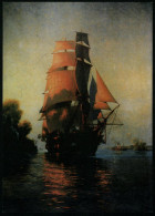B.R.D. 1989 (März) Schmuckblatt-Telegramm: Segelschulschiff "Niobe" Kieler Förde (1897) Mit Rettungsbooten = Gemälde Von - Autres & Non Classés