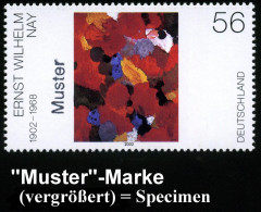 B.R.D. 2002 (Juni) 56 C. "100. Geburtstag E. W. Nay" , Gemalde "Gelbfeder In Rot" Mit Amtl. Handstempel  "M U S T E R" , - Other & Unclassified