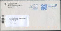 München 2012 (2.1.) Blauer Frankit-AFS: EGON/SCHIELE../LENBACHHAUS/MÜNCHEN , Klar Gest. Kommunal-Bf., Nur Kurze Verwendu - Other & Unclassified