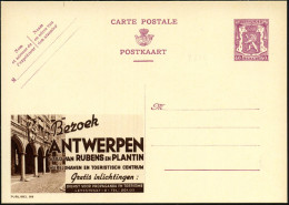 BELGIEN 1938 40 C. Reklame-P., Lila: ANTWERPEN/STAD VAN  R U B E N S  EN PLANTIN.. (Arkadenhaus) Ungebr, (Mi.P 202 I / 3 - Autres & Non Classés