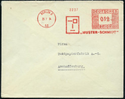 BERLIN S/ 42/ "MUSTER-SCHMIDT" 1934 (25.7.) AFS Francotyp "Mäanderrechteck" = Firmen-Logo Im Bauhaus-Stil , Klar Gest. F - Sonstige & Ohne Zuordnung