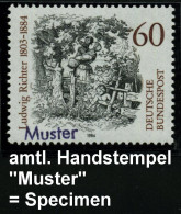 B.R.D. 1984 (Mai) 60 Pf. "100. Todestag Ludwig Richter" Mit Amtl. Handstempel  "M U S T E R" , Postfr. = Holzschnitt "Gh - Autres & Non Classés