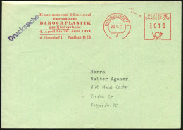 4 DÜSSELDORF 1/ Kunstmuseum Düsseldf./ Europ./ BAROCKPLASTIK/ Am Niederrhein/ 4.Apr. Bis 20.Juni 1971 (23.4.) AFS Pitney - Skulpturen