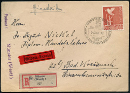 MÜNSTER (WESTF)/ 1797 1848/ HEIMAT/ DER/ °ANNETTE VON DROSTE-HÜLSHOFF° 1948 (24.5.) SSt = Kopfbild Auf EF 3 RM Taube (Mi - Writers