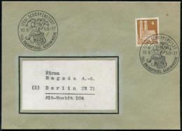 (20b) SCHÖPPENSTEDT/ TILL EULENSPIEGEL GEDENKWOCHE 1950 (10.6.) SSt = Till Eulenspiegel (auf Stadtwappen) Klar Gest. Inl - Ecrivains