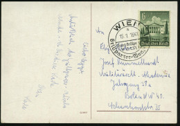 WIEN 1/ A/ Franz Grillparzer/ *15.1.1791/ Grillparzer-Woche 1941 (15.1.) SSt Auf Seltener Sonder-Kt. Mit Grillparzer-Med - Escritores