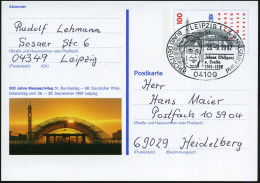 04109 LEIPZIG 1/ ..Joh.Wolfgang/ V.Goethe 1997 (26.9.) SSt = Kopfbild (= 51. Deutscher Philatel.Tag) Ortsgl. Sonder-P 10 - Schrijvers