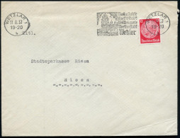 WETZLAR 1/ H/ ..Goethestadt/ Weltbekannte/ Wertherstadt 1937 (11.8.) MWSt = Dom , Klar Gest. Firmen-Bf., Rs. Abs. Wetzla - Writers