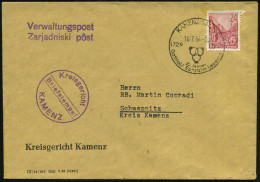 KAMENZ (SACHS)22.Januar/ Gotthold Ephraim Lessing 1954 (10.7.) HWSt = 3 Ringe (Symbol Aus "Nathan Der Weise") Dienst-Bf. - Théâtre