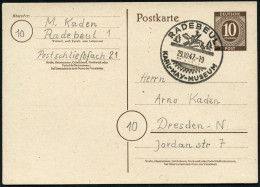 RADEBEUL 1/ KARL-MAY-MUSEUM 1948 (7.4.) HWSt (Trapper Im Galopp) Klar Auf Orts-Kt. (Bo.4) - KARL MAY (1842 - 1912) - KAR - Escritores