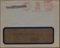 DRESDEN-/ ALTST.1/ Tell/ Hartwig & Vogel AG. 1937 (14.7.) AFS Francotyp = Wilhelm Tell (mit Sohn U. Armbrust) Rs. Motivg - Writers