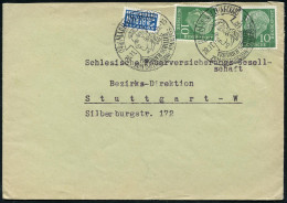 (14a) MARBACH (NECKAR)/ FIEDRICH SCHILLER/ ZUM 150.TODES 9.MAI 1955 (28.11.) Seltener SSt = Kopfbild 2x Klar Auf Inl.-Bf - Schriftsteller