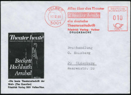 3001 VELBERT/ ..Theater Heute/ D.deutsche/ Theaterzeitschrift/ Friedrich Verlag 1968 (17.12.) AFS Auf Reklame-Bf.: Theat - Théâtre