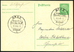 GRAZ/ Schaefers/ Märchenstadt/ Liliput/ A 1940 (21.10.) Seltener SSt , Klar Gest.  Inl.-Karte (Bo.14  = Seltener Ort!) - - Zirkus