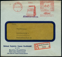 BERLIN-NEUKÖLLN/ 1/ National/ REGISTRIER KASSEN/ GES. 1931 (24.11.) Dekorativer  AFS Francotyp = Registrierkasse + RZ: B - Informatique