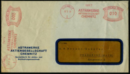 CHEMNITZ/ 1/ ASTRAWERKE/ AG.. 1931 (12.2.) AFS Francotyp 010 Pf. + 005 Pf. (2 Abdrucke) Klar Auf Firmen-Bf.: ASTRAWERKE  - Computers