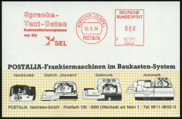 Stuttgart-Zuffenhausen 1984 (Mai) AFS: VORFÜHRSTEMPEL/POSTALIA/Sprache-/Text-Daten/Kommunikationssysteme/von SEL (Logo = - Informatik