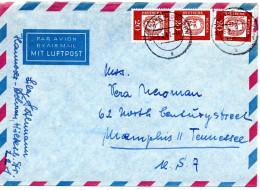 69779 - Bund - 1962 - 3@20Pfg Bach A LpBf HANNOVER -> Memphis, TN (USA) - Covers & Documents