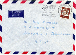 69780 - Bund - 1963 - 80Pfg Kleist EF A LpBf UETERSEN - ... -> Memphis, TN (USA) - Storia Postale