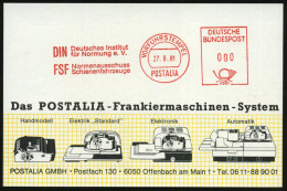 Berlin-Schöneberg 1981 AFS: VORFÜHRSTEMPEL/POSTALIA/DIN/ Deutsches Institut/für Normung EV./ FSF/ Normenausschuss/ Schie - Otros