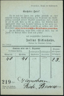 GLAUCHAU/ *1i 1905 (2.12.) 1K-Gitter Auf Amtl. Orts-P 2 Pf. Germania , Vs./rs. Zudruck: J. Pickenhahn.. V O L K S Z ä H  - Otros