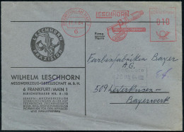 6 FRANKFURT AM MAIN 1/ LESCHHORN/ PRÄZISIONS FABRIKATE 1964 (27.1.) AFS Mit Neuer PLZ = Feinmeßlehre Klar Auf Motivähnl. - Otros