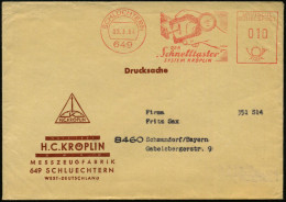 (16) SCHLÜCHTERN/ DER "Schnelltaster"/ SYSTEM KRÖPELIN 1964 (9.3.) AFS = Feinmeßgerät (für Material-Durchmesser), Dekora - Other