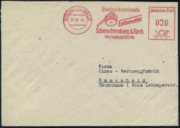 SOLINGEN-WALD/ Stahlrollbandmaße/ Estemeter/ Schmachtenberg & Türck 1948 (22.10.) AFS = Metall-Rollbandmaß Klar Auf Fern - Autres