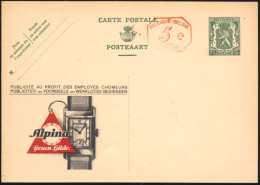 BELGIEN 1938 5 C./35 C. Reklame-P. Wappenlöwe, Grün: Alpina, Gruen. Gilde = Armbanduhr (u. Logo) Ungebr., Seltenes Provi - Horlogerie