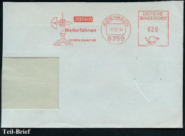 8359 AIDENBACH/ JOSKA/ Wetterfahnen.. 1964 (7.12.) AFS Postalia = Wetterfahne , Klar Gest. Teil-Bf., Seltenes Motiv!  (D - Klima & Meteorologie