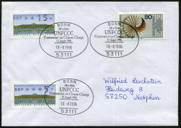 53111 BONN/ ..UNFCCC/ Convention On Climate Change 1996 (18.8.) SSt 3x Klar Auf Inl.-Bf. (= Klima-Konvention!) - METEORO - Klima & Meteorologie