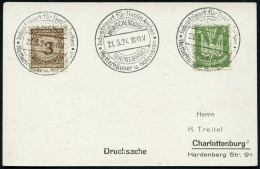 WÜNSCHENDORF/ (ERZGEBIRGE)/ Industrieort Für Tivolis Archen/ Wetterhäuser U.Holzwaren 1924 (21.3.) Seltener HWSt 3x Klar - Climate & Meteorology