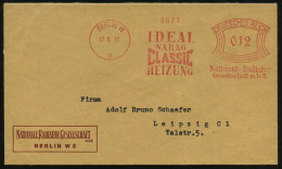 BERLIN W/ 8/ IDEAL/ NARAG/ CLASSIC/ HEIZUNG/ Nationale Radiator/ GmbH 1932 (17.5.) AFS Francotyp , Klar Gest. Firmen-Bf. - Sonstige