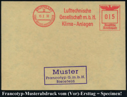 STUTTGART/ 2/ SDA/ Lufttechnische/ Gesellschaft M.b.H./ Klima-Anlagen 1939 (15.2.) AFS-Musterabdruck Francotyp "Reichsad - Otros