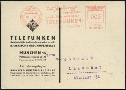 MÜNCHEN/ 22/ HDB/ Ins Zauberreich/ Der Töne/ Mit Den Neuen/ TELEFUNKEN-/ Musikgeräten 1938 (10.3.) AFS Francotyp , Text  - Musique