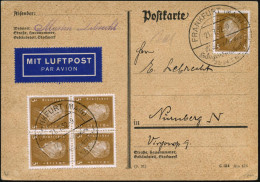 FRANKFURT (MAIN)/ 11.Deutsches/ Sängerbundesfest 1932 (21.7.) SSt 2x Auf 15 Pf.-Frankatur, Inl.-Flp.-Karte!  (Bo.54) - L - Music