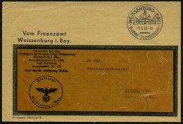 WEISSENBURG (BAY)/ Freilicht-Opernfestspiele 1938 (9.4.) HWSt (Ortsbild) Auf Markenlosem Dienst-Bf.: FdAR/ Finanzamt.. ( - Music