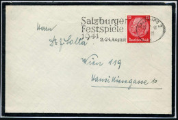 SALZBURG 2/ A/ Salzburger/ Festspiele/ ..2.-24.Aug. 1941 (22.7.) Seltener MWSt , Klar Gest. Inl.-Trauer-Bf.!  (Bo.12 A)  - Música