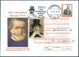 RUMÄNIEN 2001 (27.1.) FaSSt.: CLUJ-NAPOCA 1/2001/ANUL/INTERNAT./GIUSEPPE/VERDI/1813-1901 (Verdi Mit Zylinder) Sonder-U 2 - Musik