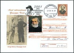 RUMÄNIEN 2001 (27.1.) FaSSt.: CLUJ-NAPOCA 1/2001/ANUL..GIUSEPPE/VERDI.. (Verdi Mit Hut) Sonder-U 2200 L.: G. Verdi U. A. - Music