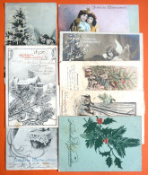 LOT 7 OLD GREETINGS POSTCARDS, ALL USED WITH STAMPS, EXCELLENT CONDITION - Collezioni E Lotti