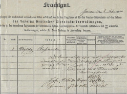 1864 ZWICKAU - KOENIGL. SÄCHSISCHE STAATSEISENBAHNEN FRACHTBRIEF - Tedesco